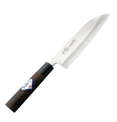 Handgeschmiedetes japanisches  Santoku Küchenmesser, zweischneidiges Messer, 165 mm,