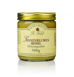Sonnenblumen-Honig, sonnengelb, feincremig, mild aromatisch, 500 g