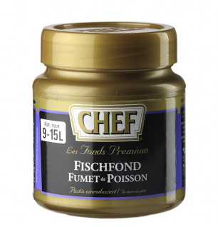 CHEF Premium Konzentrat - Fischfond, leicht pastös, hell, für 9-15 L, 630 g