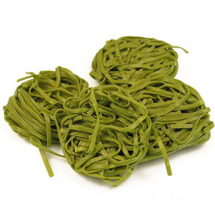 Frische Tagliarini mit Spinat, grün, Bandnudel, 3mm, Sassella, 500 g