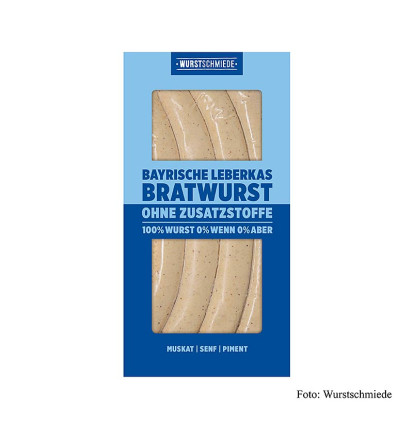 Wurstschmiede - Die Bayerische Leberkas Bratwurst, 260 g, 4 St