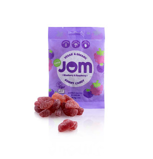 JOM - Sour Blueberry & Raspberry Gummy Candy, vegan, BIO, 70 g
