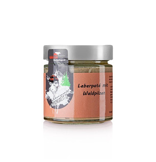 Leberpâté mit Waldpilzen, vom Mangaliza Wollschwein, 150 g