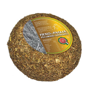 Pecorino Affinato, in Heu und Stroh, Schafskäse, ca.1,2 kg