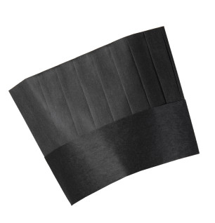 Einweg Kochmütze schwarz aus Papier 10Stk.