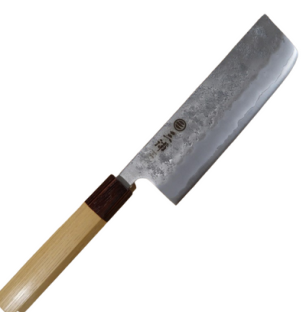 Japanisches Nakiri Messer von MIURA Ginsan nashiji 16.5cm