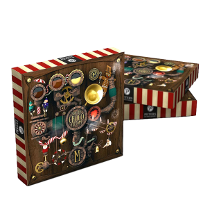 Adventskalender "Santas Choco Factory", Mini Pralinen, alkoholfrei, Peters, 135 g, Weihnachtsgeschenk, Adventsgeschenk