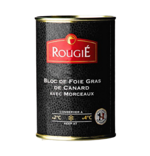 Rougié - Bloc de Foie Gras De Canard avec Morceaux 400g