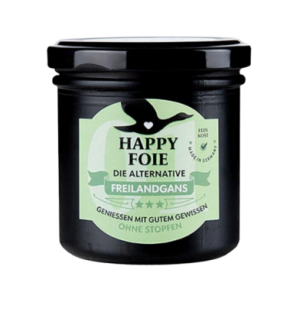 Happy Foie - Freiland Gänseleber 130g, Die unngestopfte Alternative zu konventioneller Foie Gras - Ethic Linie