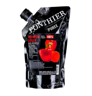 PONTHIER Püree Rote Paprika 1kg - 100% Gemüsepüree ohne Zucker - Vegan!
