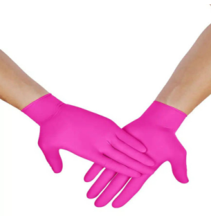 Nitril / Einweghandschuhe Puderfrei, latexfrei, Pink , Examination gloves