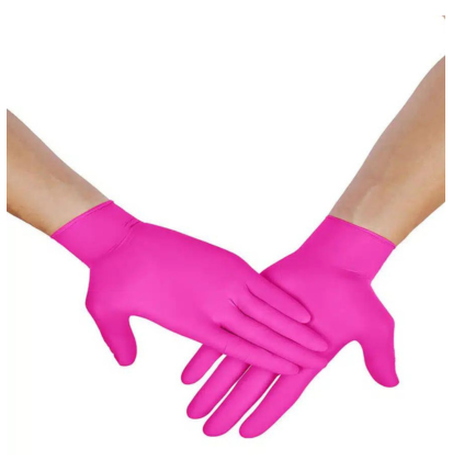 Nitril / Einweghandschuhe Puderfrei, latexfrei, Pink , Examination gloves