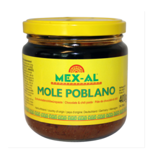 Mole Poblano, mexikanische Schokoladensauce, pikant, 400 g