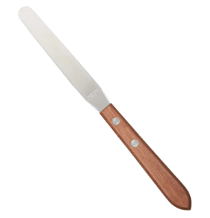 Glasurspatel mit Holzgriff 19.8cm, INTECKaneki Edelstahl Zuckerguss-Spachtel mit Holzgriff, gerade