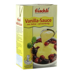 Frischli Vanilla-Sauce, mit Vanillegeschmack, warm & kalt verwendbar, 1l