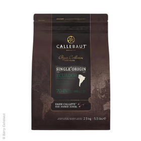 Callebaut - Origine Ecuador Callets, dunkle Couverture, 70,4% Kakao, 2,5kg