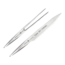 Chroma - type 301 P-5 Tranchiermesser und P-17 Bratengabel, 2 tlg.