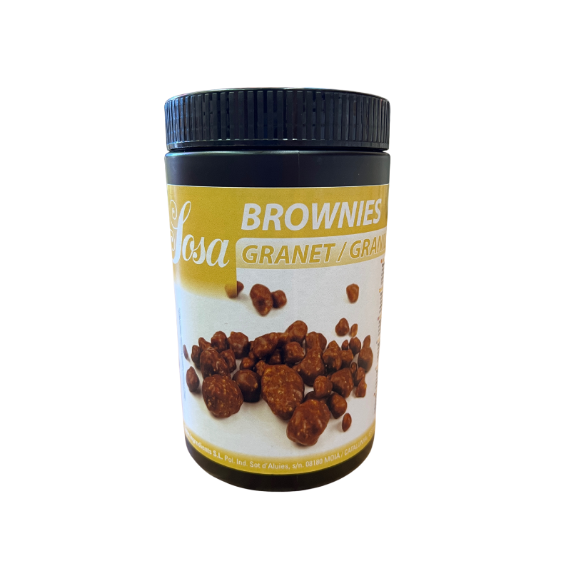 Sosa Crispy Wet Proof Brownie, mit Kakaobutter ummantelt / Strawberry, 1kg