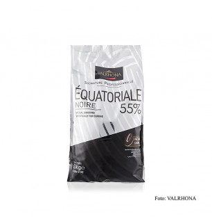 Valrhona Equatoriale Noire, dunkle Couverture, Callets, 3kg