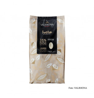 Valrhona Ivoire - weisse Couverture, 35% Kakaobutter, 3kg